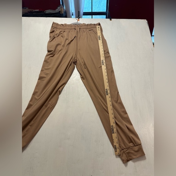 Wishlist Tan Sleeveless Jogger Jumpsuit Medium Stretch Waist Pockets - Picture 11 of 11